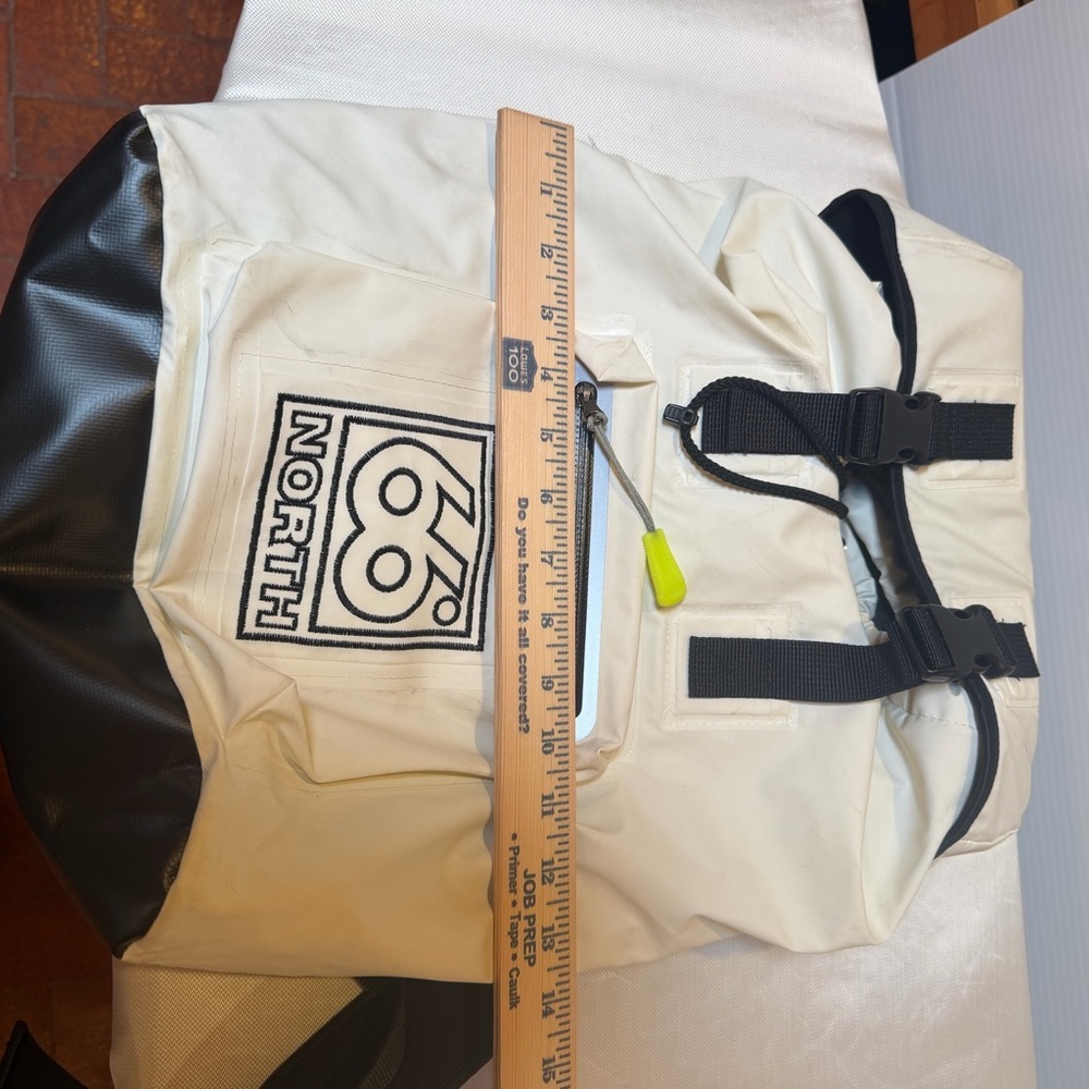 66 North Iceland Cream faux leather Backpack w zippered front pocket. - Picture 8 of 13